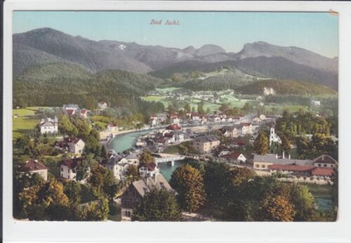 Postcard Bad Ischl, overall view with river, 1906 - Picture 1 of 2