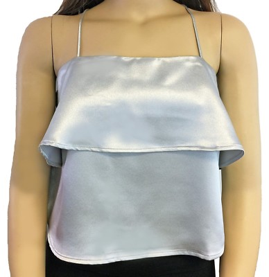 silver satin cami