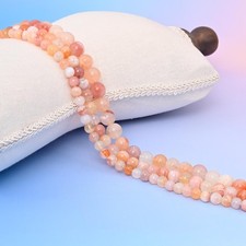 Pink Botswana Agate Smooth Round Beads 6mm 8mm 10mm Banded 15.5in Strand