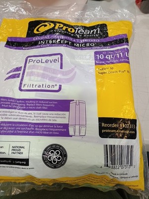 ProTeam 107313 Intercept  Micro Vacuum Filter Bags  Super Coach Pro 10