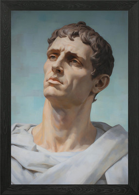 Julius Caesar Oil Portrait Framed Wall Art Poster Canvas Print Picture