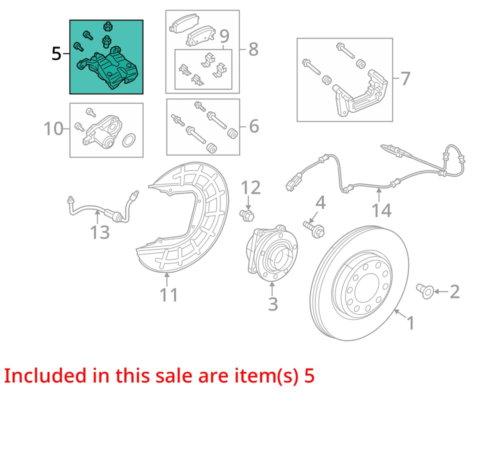 Суппорт правого тормоза заднего пассажира Chrysler 200 2015-2017 годов выпуска YOOZK - Изображение 3 из 4