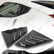 For 09-20 Nissan 370Z ABS Matt Black Side Window Louvers Scoop Cover Vent 2pcs