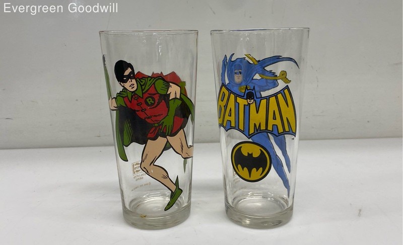 Pepsi DC Vintage Batman & Robin Drinking Glasses