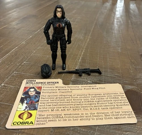 1984 GI Joe Cobra Baroness Complete With File Card