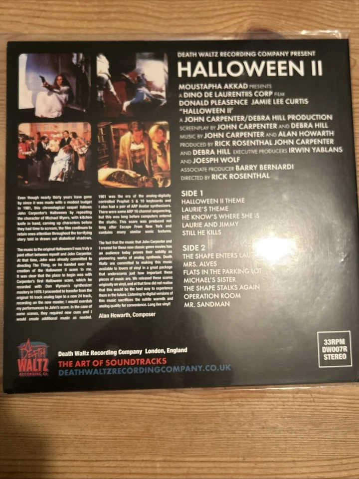 Halloween II / OST by John Carpenter & Alan Howarth (Record, 2014) w/Poster OOP - Bild 4 von 4