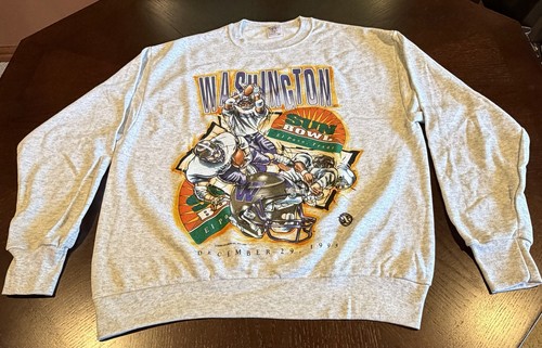 VTG 1995 NCAA Washington Huskies Sun Bowl Ash XL Sweatshirt New