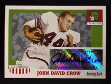 2005 Topps All American #A-JDC John David Crow Autographs Auto