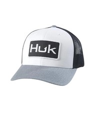 HUK Logo Patch Fishing Trucker Hat Cap - One Size - Heather Grey Color NEW