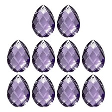K9 Teardrop Beads, 10 Pack 38mm Grid Beads, Purple