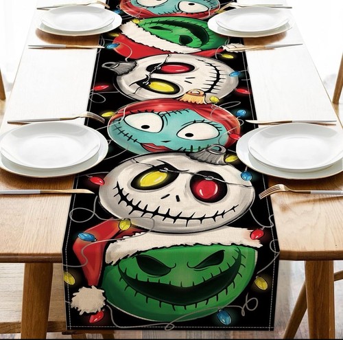 The Nightmare before Christmas Tischläufer Halloween Jack und Sally 14”X90” - Bild 1 von 5
