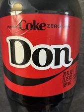 Share a Coke with  Don  2025 Personalized Gift Coca~Cola Bottle 20oz HTF Zero