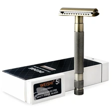 Classic Double Edge Safety Razor Single Blade Razor for Men-Reusable Razor-With 