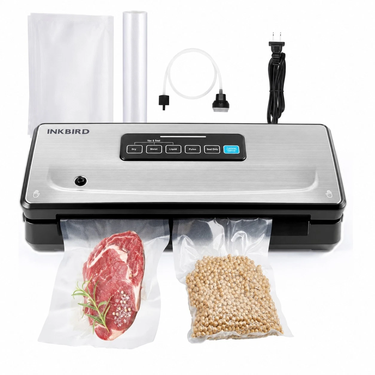 INKBIRD Food Sealer Vacuum Machine Roll Bag Storage Dry/Moist/Pulse/Canister USA