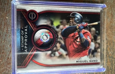 2021 Topps Tribute Stamp of Approval Miguel Sanó #SOA-MSA Red /10 Relic Card