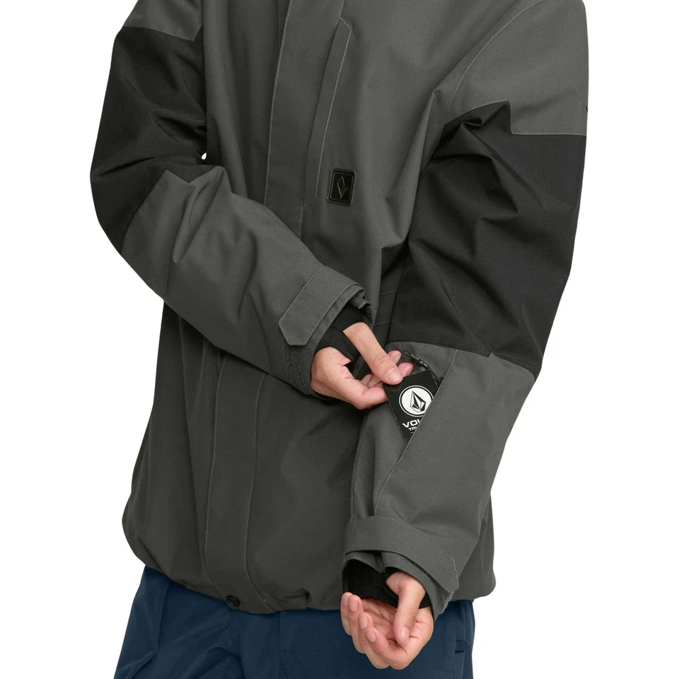 Volcom Primry Men's Winter Jacket, Dark Grey, X-Large - Image 4 of 4