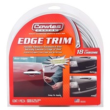 Custom - Enhanced 18ft U-Channel Edge Guard Trim, 18feet Rubber 18 ft Chrome