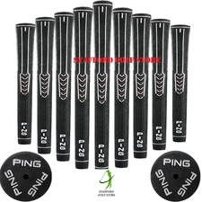 Ping ID-8 Golf Club Grips Standard Core .600" Ribbed Black/White Set