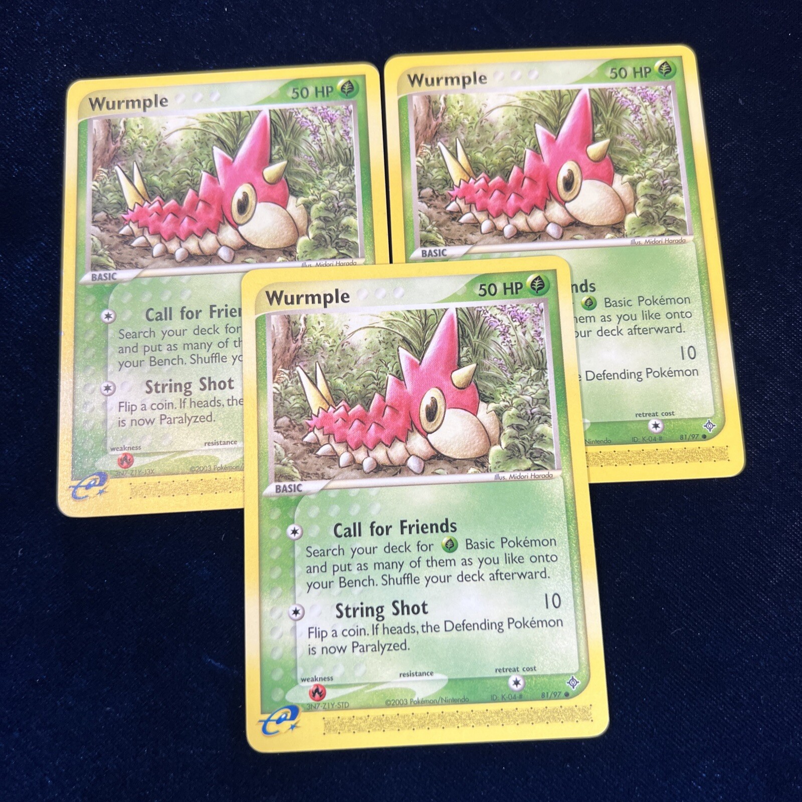 Wurmple 81/97 Ex Dragon Pokemon Card E Series Common Non-Holo 3