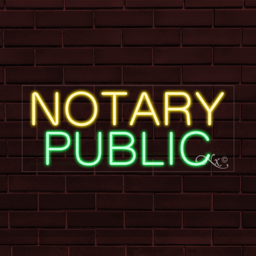 BRAND NEW "NORTARY PUBLIC" 30x12X1 INCH LED FLEX INDOOR SIGN 30097 - Picture 1 of 1