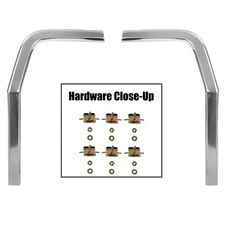 1962 63 64 65 Nova Quarter Trunk Cove Corner Moldings 2 Piece w/Clips Dii M1668