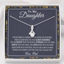 To My Daughter Necklace, Daughter Father Necklace, Daughter Gift from Dad