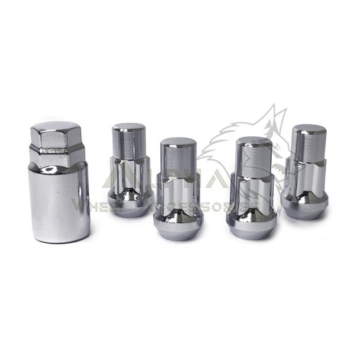 4 Chrome Wheel Locks 14x1.5 For Chevy GMC Silverado Sierra 1500