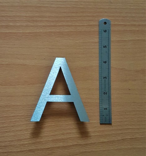 4", 6" oder 8" große schwimmende Haus / Tür Zahlen massiv gebürsteter Edelstahl - Bild 27 von 35