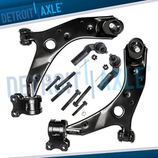 Front Lower Control Arms w/ Ball Joints Outer Tie Rod Ends for Mazda 3 Mazda 5