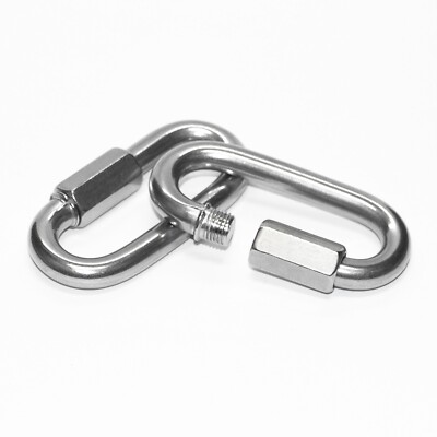 Schnellverschluss Edelstahl V4A Karabiner Kettenglied Kettenschnellverschluss