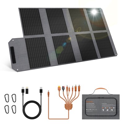 Faltbar 80W 40W Solarpanel Solarmodul Power Bank Handy USB Ladegerät Camping