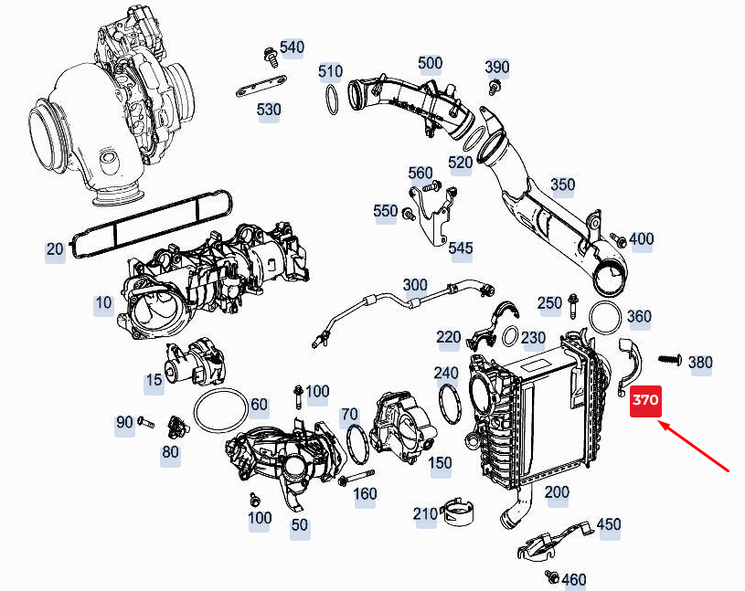 MERCEDES-BENZ A W177 Ladeluftkühler Halterung A6541410000
