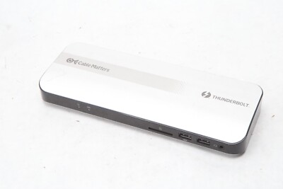 Cable Matters 107014 Thunderbolt 3 Dock USB-C Docking Dual 4K 60Hz No Cord T62