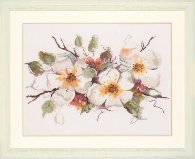 Lanarte Z�hlte Kreuzstich-Kit: Appleblossom (Bettw�sche)