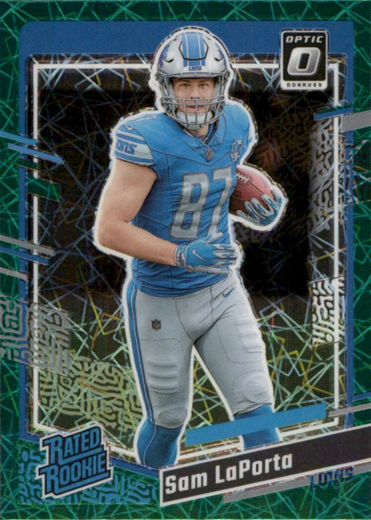 2023 Donruss Optic Rated Rookies Preview Green Velocity #332 Sam LaPorta
