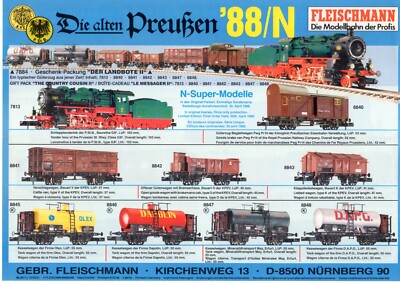 catalogue FLEISCHMANN 1988 gauge HO the Old Prussia Daa