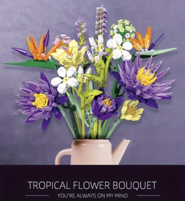 Tropical Flower Bouquet Botanical Garden Building Block