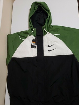 nike swoosh woven hooded jacket
