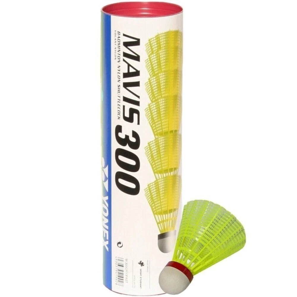 YONEX MAVIS 300 BADMINTON PLASTIC SHUTTLECOCKS FAST SPEED 1 TUBE
