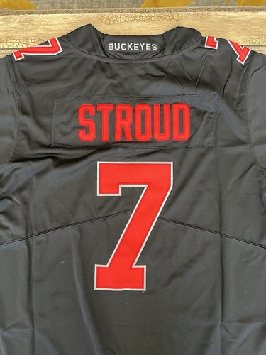 CJ Stroud Jersey NEW Mens Large Black Ohio State Buckeyes Texans Ships USA - Picture 6 of 8
