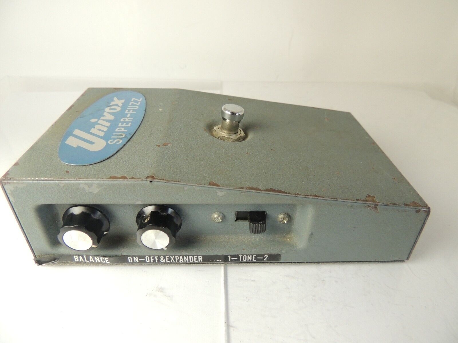 Vintage Univox Super Fuzz Effects Pedal Original Grey Box Made in Japan  Shin Ei