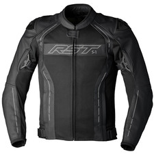 RST S1 Mesh Mens Leather Motorcycle Jacket (CE) - Black/Black (3465)