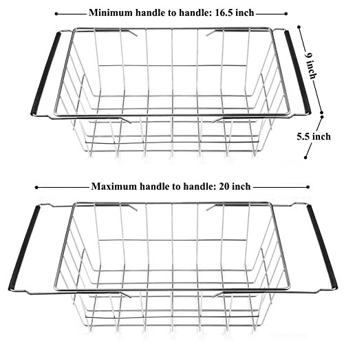 Chest Freezer Organizer Bin Expandable Deep Freezer Wire Basket Storage