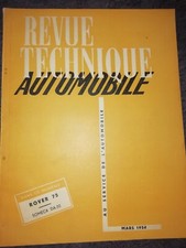 REVUE TECHNIQUE AUTOMOBILE N°95 MARS 1954 ROVER 75 - TRACTEUR SOMECA TYPE DA-50 