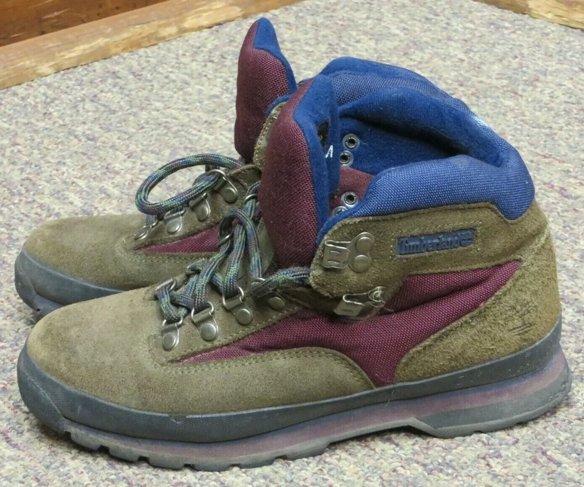 WOMEN 9M TIMBERLAND WINTER BOOT EURO HIKER BOOT BROWN LEATHER