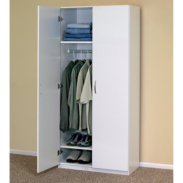 White Wardrobe Cabinet Clothing Closet Storage Modern Organizer