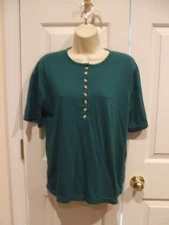 NWT AIM SPORT TEAL GREEN SHORT SLEEVE TOP SIZE MEDIUM