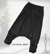 LAGENLOOK Raff- Leggins Harems-Hose Jersey schwarz L-XL-XXL-XXXL 44 46 48 50 52 