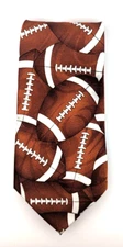 Football Necktie by Steven Harris Hand Made