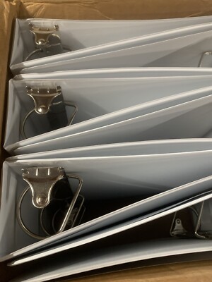 3 RING BINDERS (6-Pack) Durable 2-Inch Ring Type, Slant D-Ring WHITE